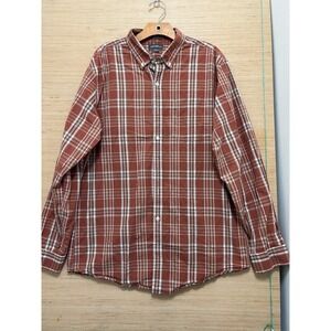 Eddie Bauer Mens Classic Fit Plaid Long Sleeve Button Down Shirt TL